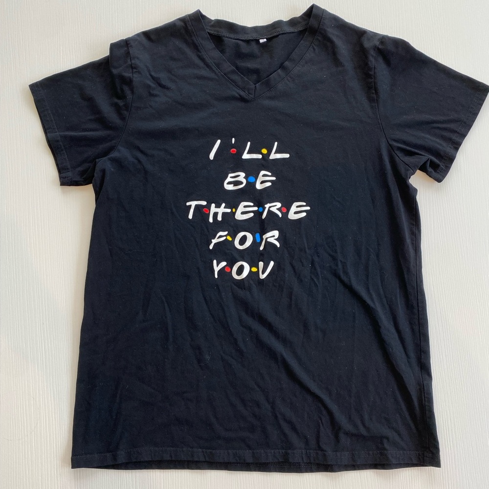 Friends Black V-Neck T-Shirt